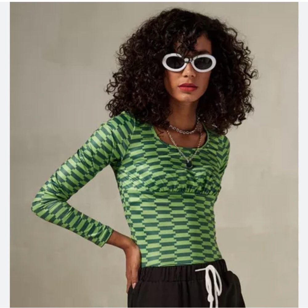 LISA SAYS GAH! Lana Green Check Top